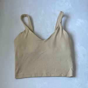 Lululemon beige cropped tank, size 2